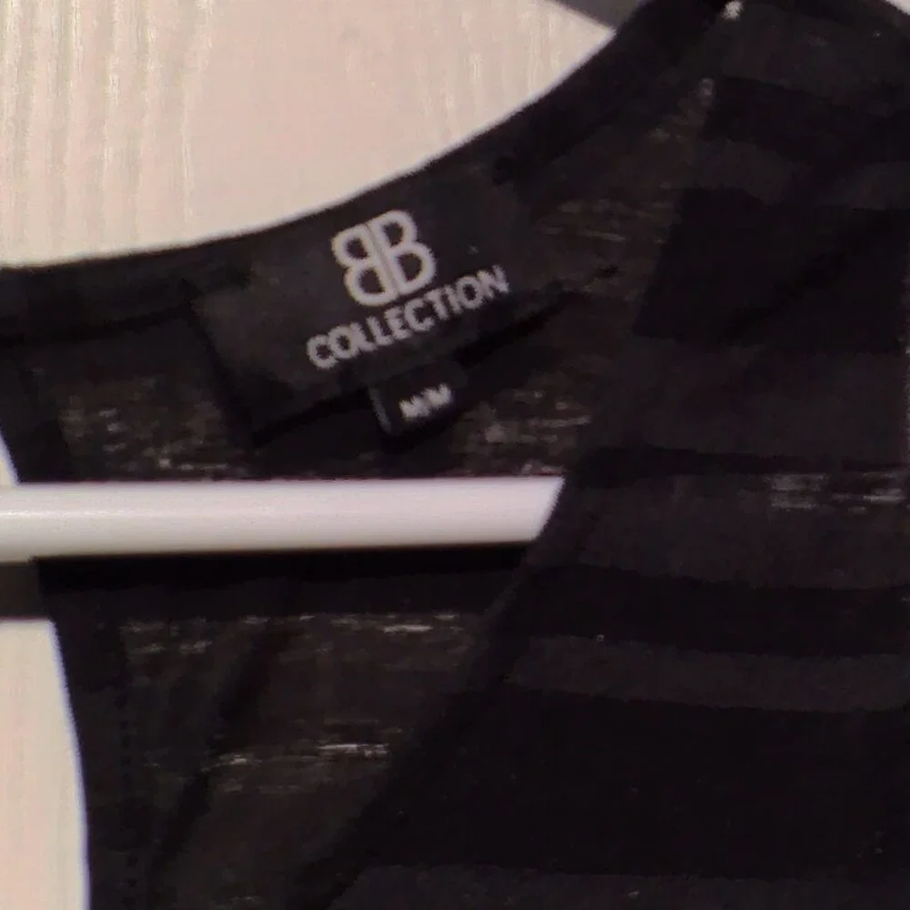 Women's Black Sheer Sun Dress/Cover Up Size Medium "BB Collection" - VGC - Picture 3 of 4